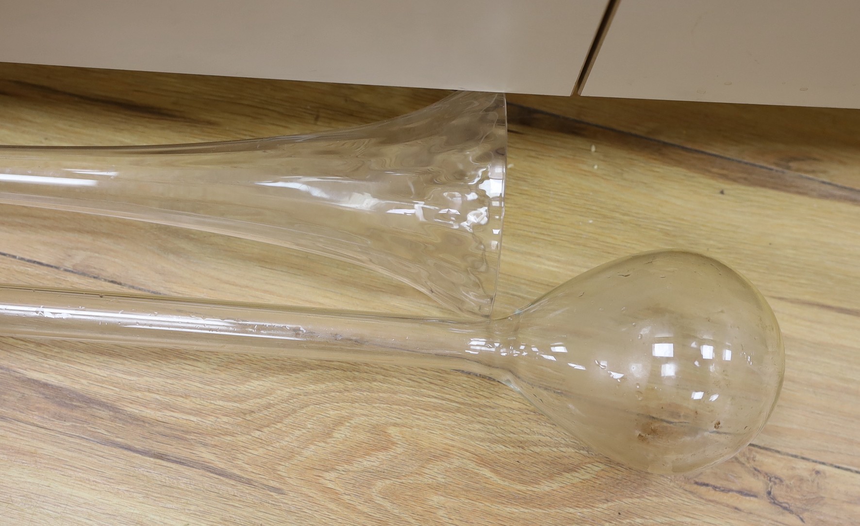 A fluted glass yard of ale and another half yard of ale
